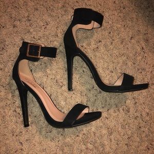 Black Velvet Heels